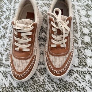DV by Dolce Vita Cream and Brown Athletic Shoes